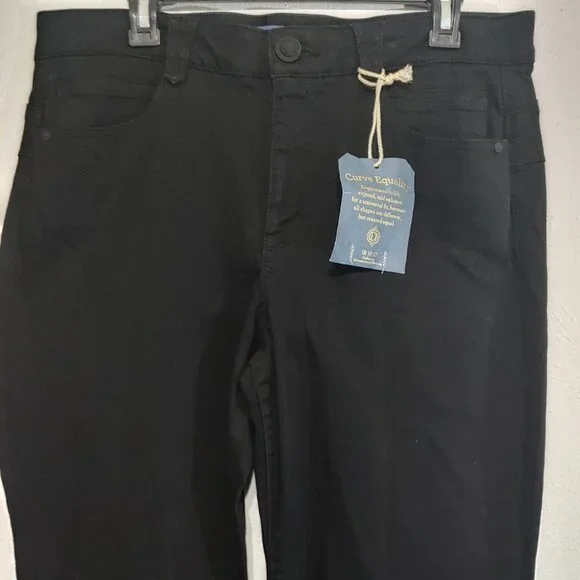 Democracy Ab Solution Straight Leg Women Jean Size 16 Black - Picture 2 of 5